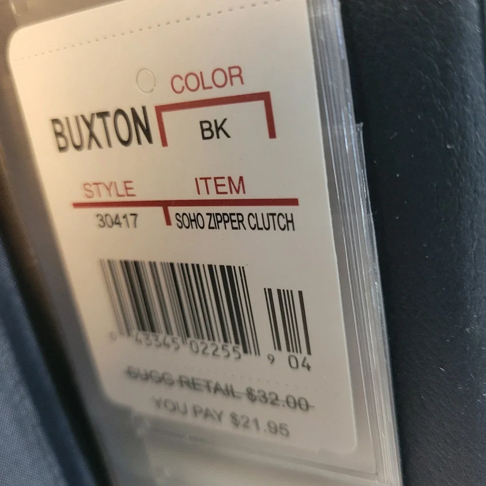 Buxton black leather